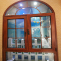 Factory prices wooden color half circle  window